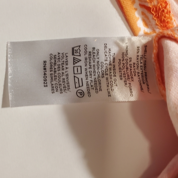 NwT loft orange Paisley flowey dress petite large - Picture 5 of 5